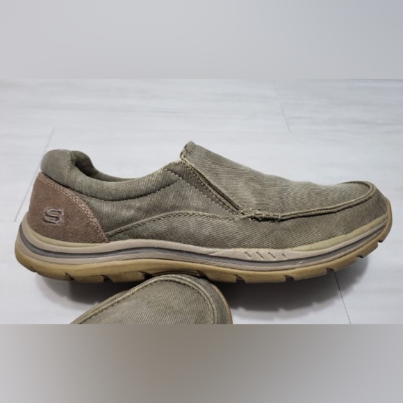 SKETCHERS Mens Expected Avillo Canvas/Suede Loafer - Picture 6 of 12